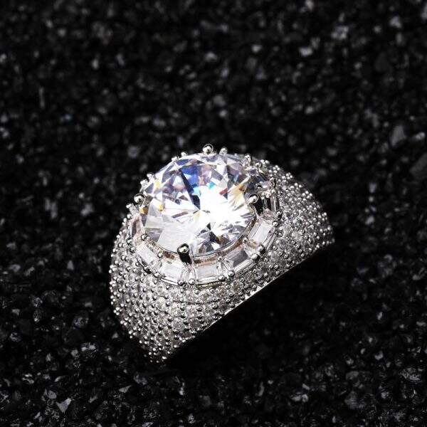 Male domineering Korean version full diamond ring - Image 4