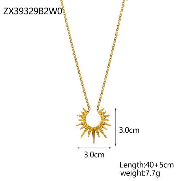 Cross border retro sunflower necklace - Image 2