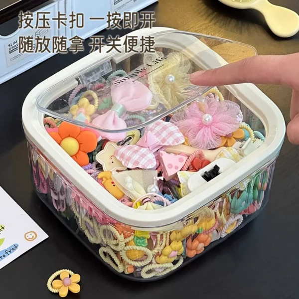 Children's hair accessory storage box, little girl's head - Image 5