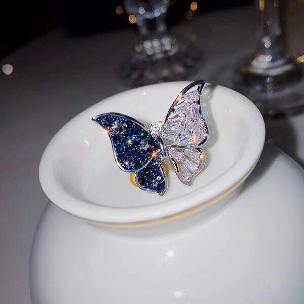 Butterfly Opening Adjustable Ring Female Ins - Image 4