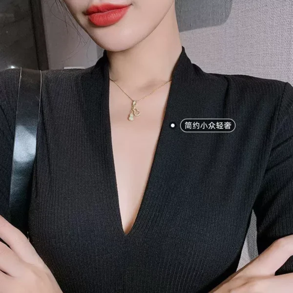 Outlet clearance luxury gourd pendant necklace for women| - Image 2