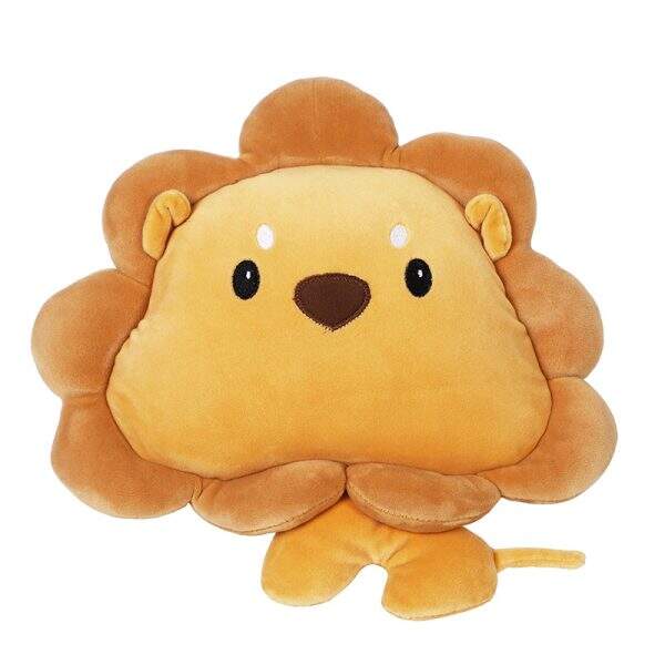 Cartoon car headrest plush lion car decorative neck pillow cushion - Image 5
