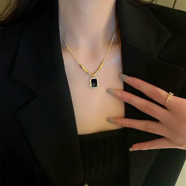 Outlets Clearance Black Label Square Necklace Outlets - Image 4