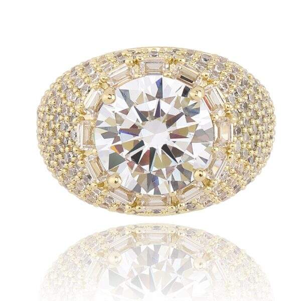 Male domineering Korean version full diamond ring - Image 5