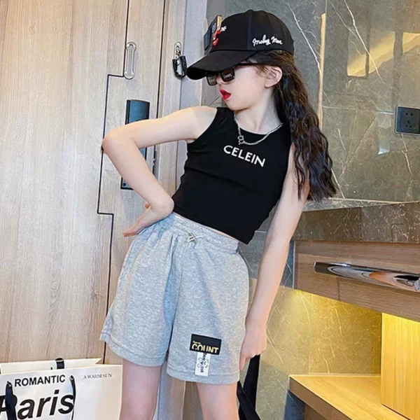Girl's sleeveless T-shirt - Image 3
