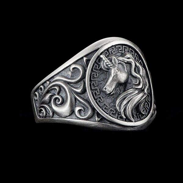 Vintage Unicorn Ring for Men - Image 2