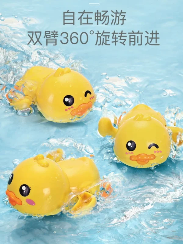 Baby bath toys, children play in water, ducklings - Image 1