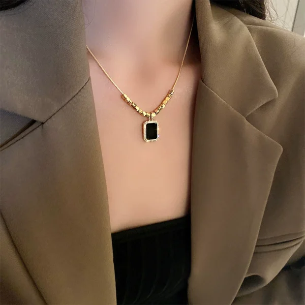 Black Label Square Necklace - Image 1