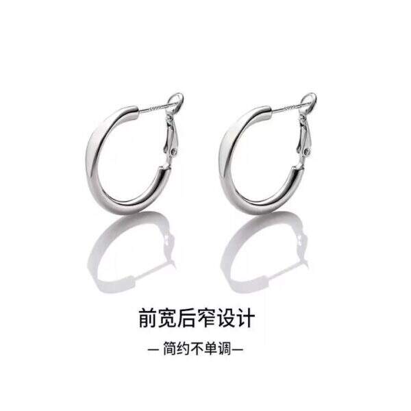 Silver needle earrings - Image 2