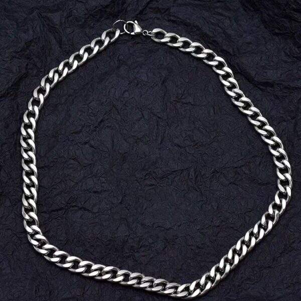 Stainless Steel Cuban Chain Necklace - Image 4