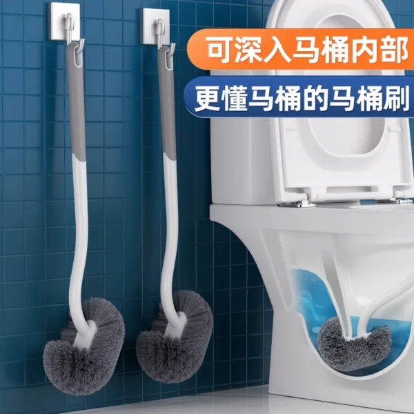 Toilet brush household long handle without dead - Image 1