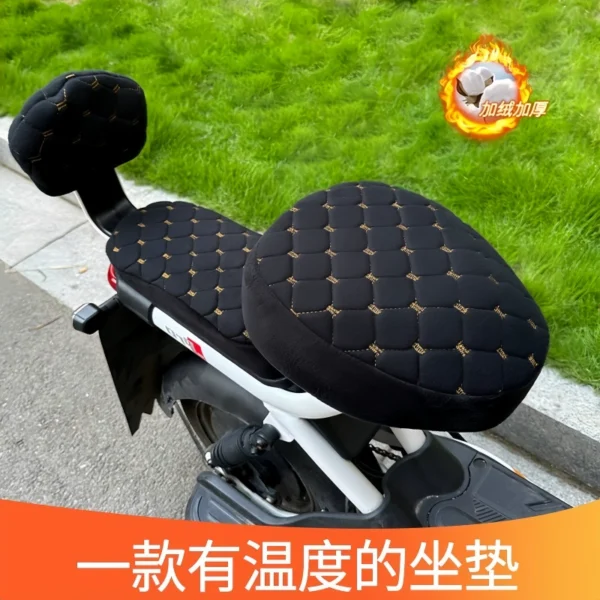 Electric car seat cover for winter warm soft electric scooter - Image 2