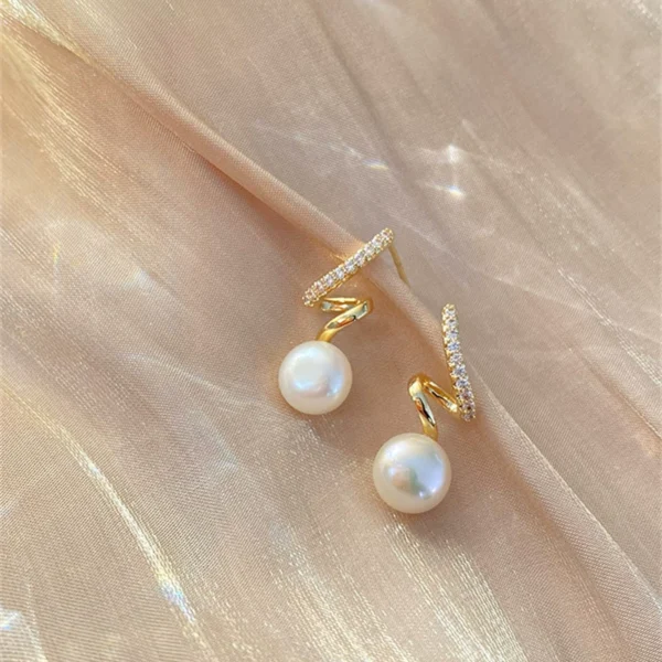 Pearl earrings outlets for women - Image 2
