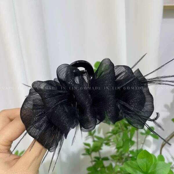 Feather bow hair pin - Image 3