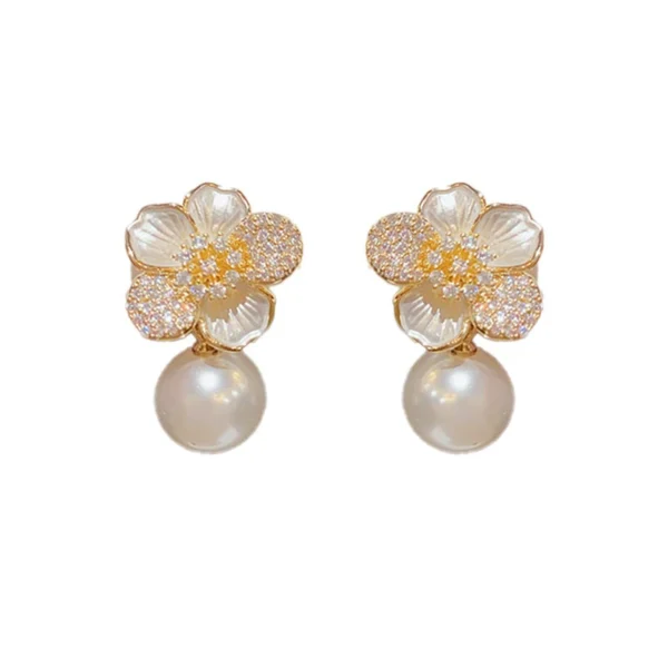 Camellia Flower Earrings - Image 5