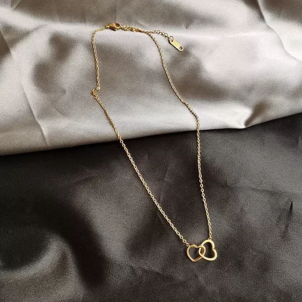 Luxury Love Double Ring Necklace - Image 3