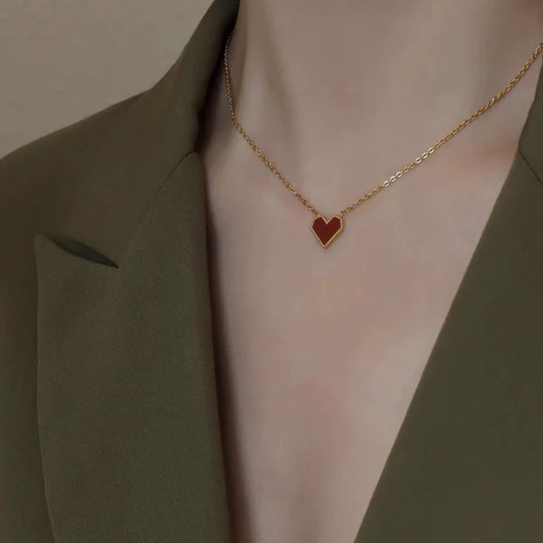 Love Heart Necklace Outlets Female Accessories - Image 2