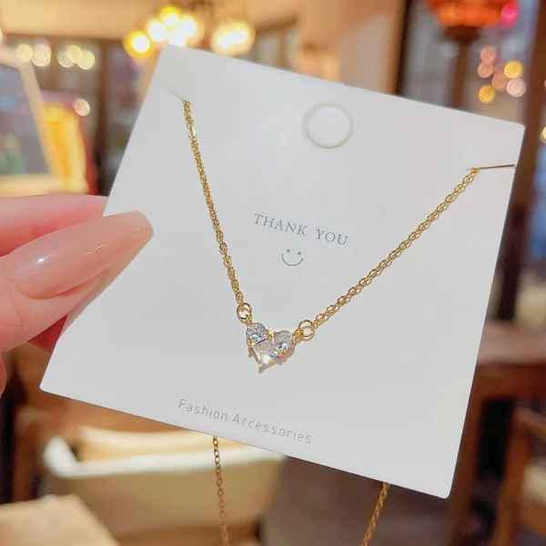 Love collarbone chain outlets for women - Image 3