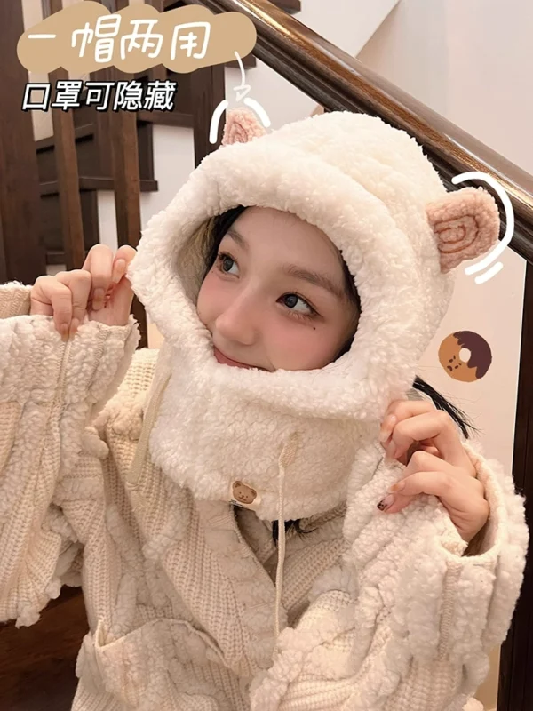 Little Bear Hat, Cute Winter Scarf - Image 4