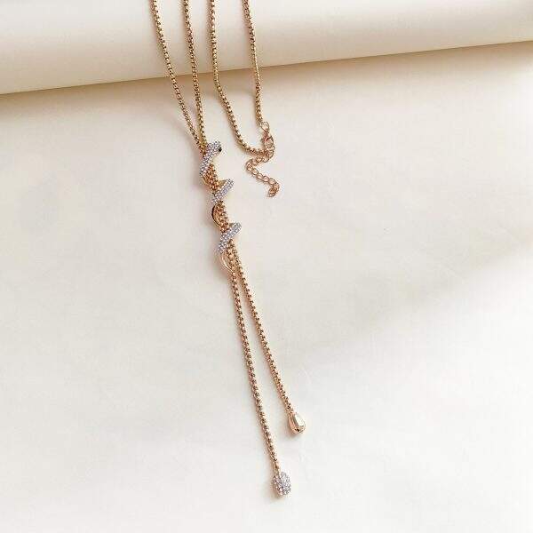 New trendy long snake shaped sweater chain for women - Image 4