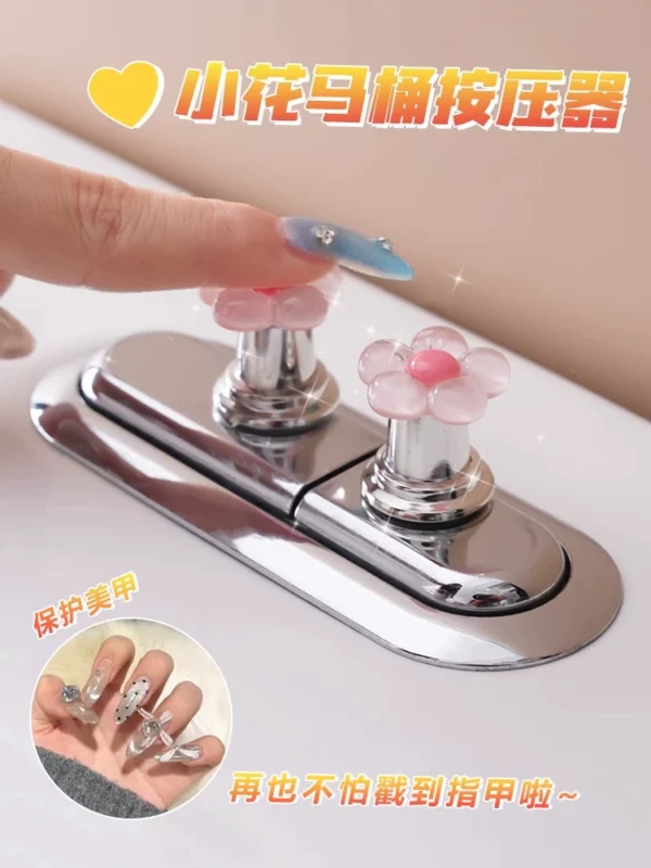 Cute flower toilet button beautiful - Image 2