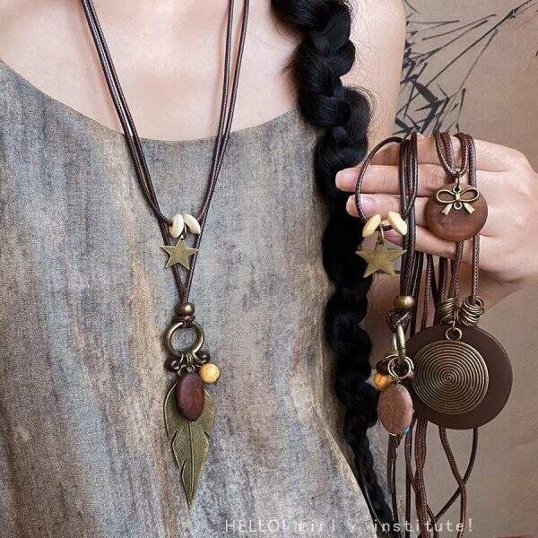 Bronze Feather Necklace - Image 1
