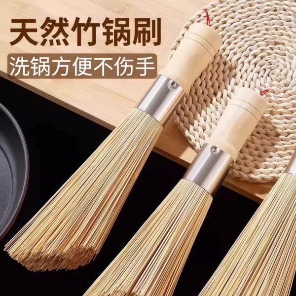 Old style bamboo pot brush, kitchen household brush - Image 2