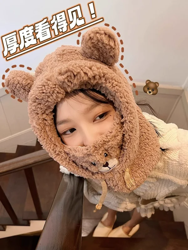 Little Bear Hat, Cute Winter Scarf - Image 5