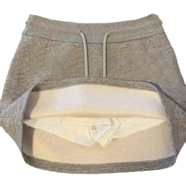 Grey midi skirt for women - Image 5
