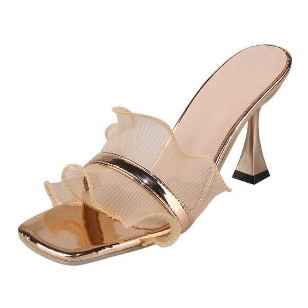 New slim heel square toe exposed toe outdoor cooler - Image 5