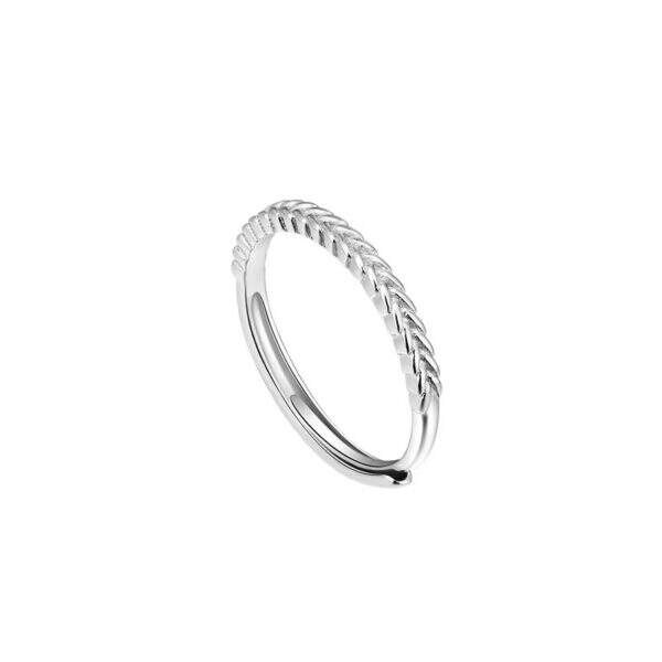 Silver Wheat Ear Ring Female - Image 5