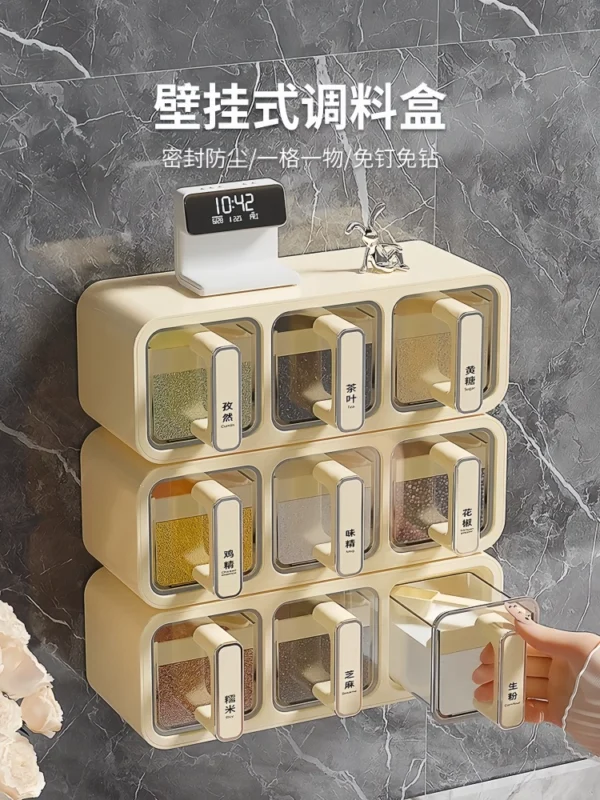 Seasoning box wall mounted household kitchen - Image 1