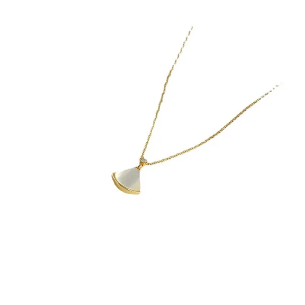 cat eye stone fan-shaped necklace outlets - Image 5