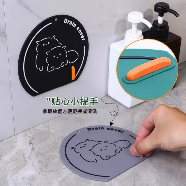 Floor drain deodorizer silicone pad toilet reverse - Image 3