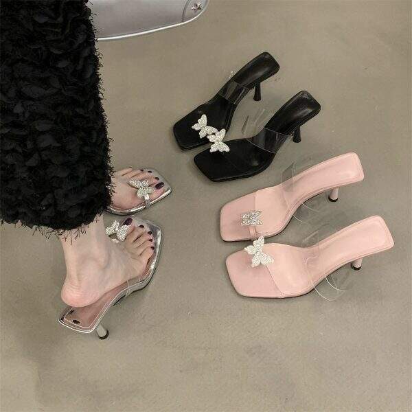 Elegant style open toed slippers - Image 1