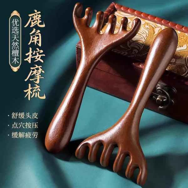 Antler head massage meridian comb - Image 1