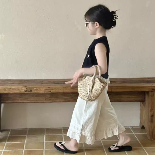 Girl's sleeveless top lace - Image 4