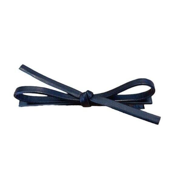 Leather bow hair clip - Image 5