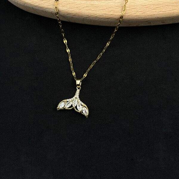 Full diamond necklace with fishtail lights - Image 2