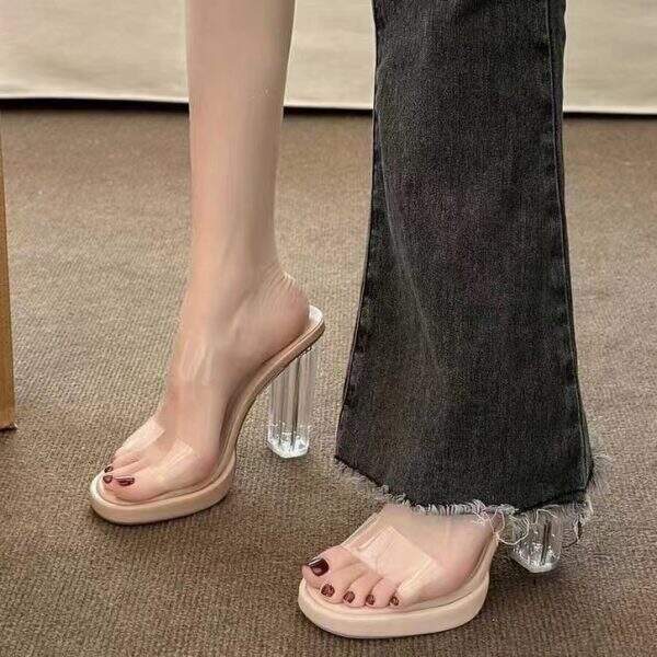 Waterproof platform with flat straps, women's shoes - Image 1