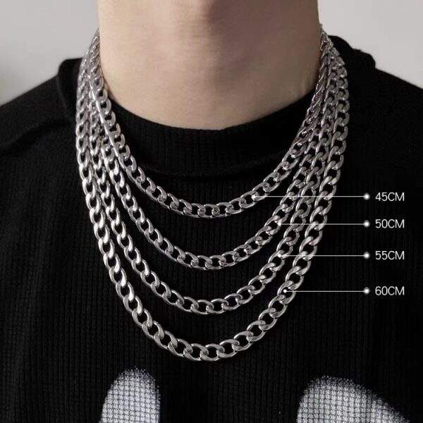 Stainless Steel Cuban Chain Necklace - Image 3