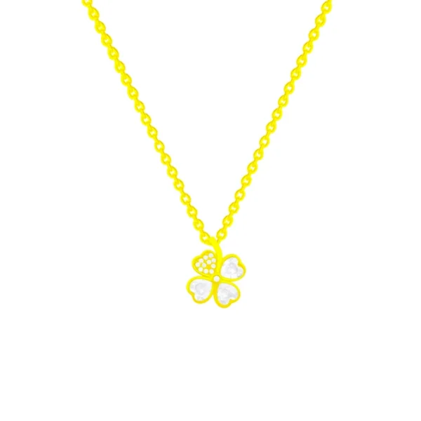 Four leaf petal necklace outlets for women - Image 5