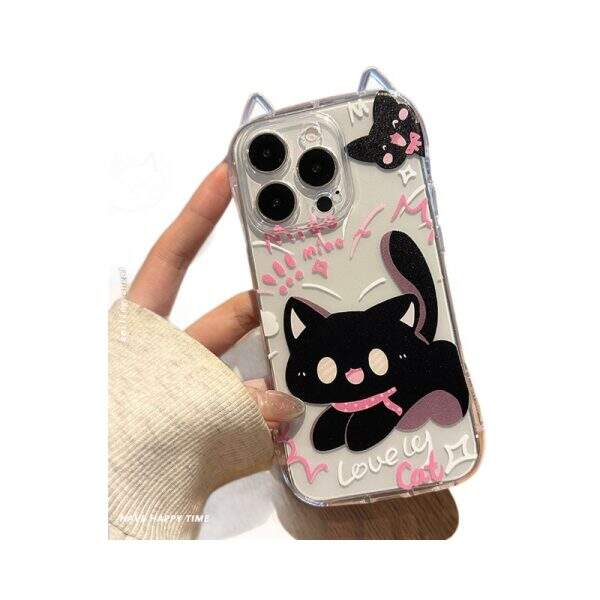 Transparent Cute Cat Phone Case for iPhone - Image 5