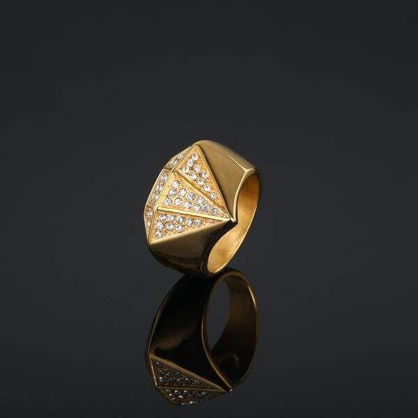 HIP HOP Street Trendy Men's Diamond Ring - Image 2