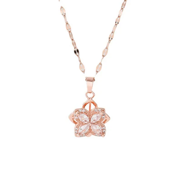 Outlet Clearance Rotating Clover Necklace Outlets - Image 5