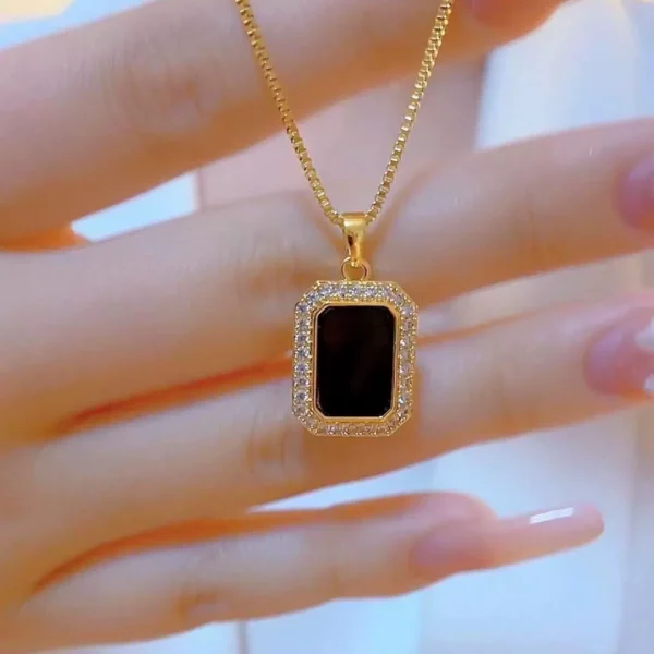 Outlets Clearance Black Label Square Necklace Outlets - Image 3