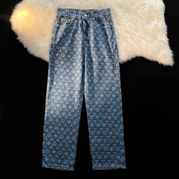 Trendy brand full print jeans for men - Image 3