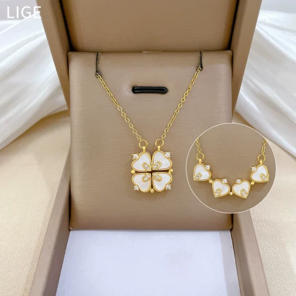 Leaf flower necklace - Image 1