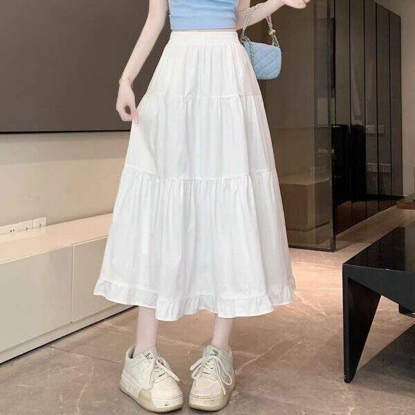 White midi skirt for women - Image 3