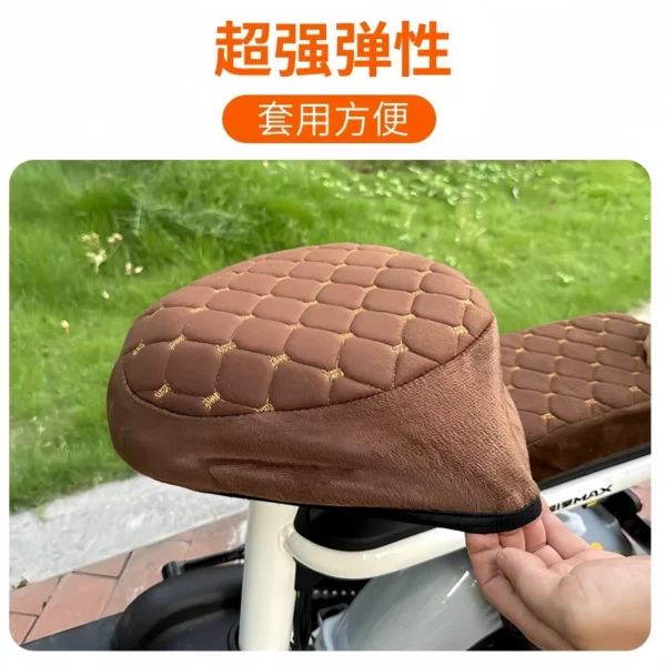 Electric car seat cover for winter warm soft electric scooter - Image 5